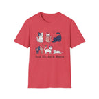 Patriotic Cats T-Shirt — "Red, White & Meow" 4th of July Graphic Tee
