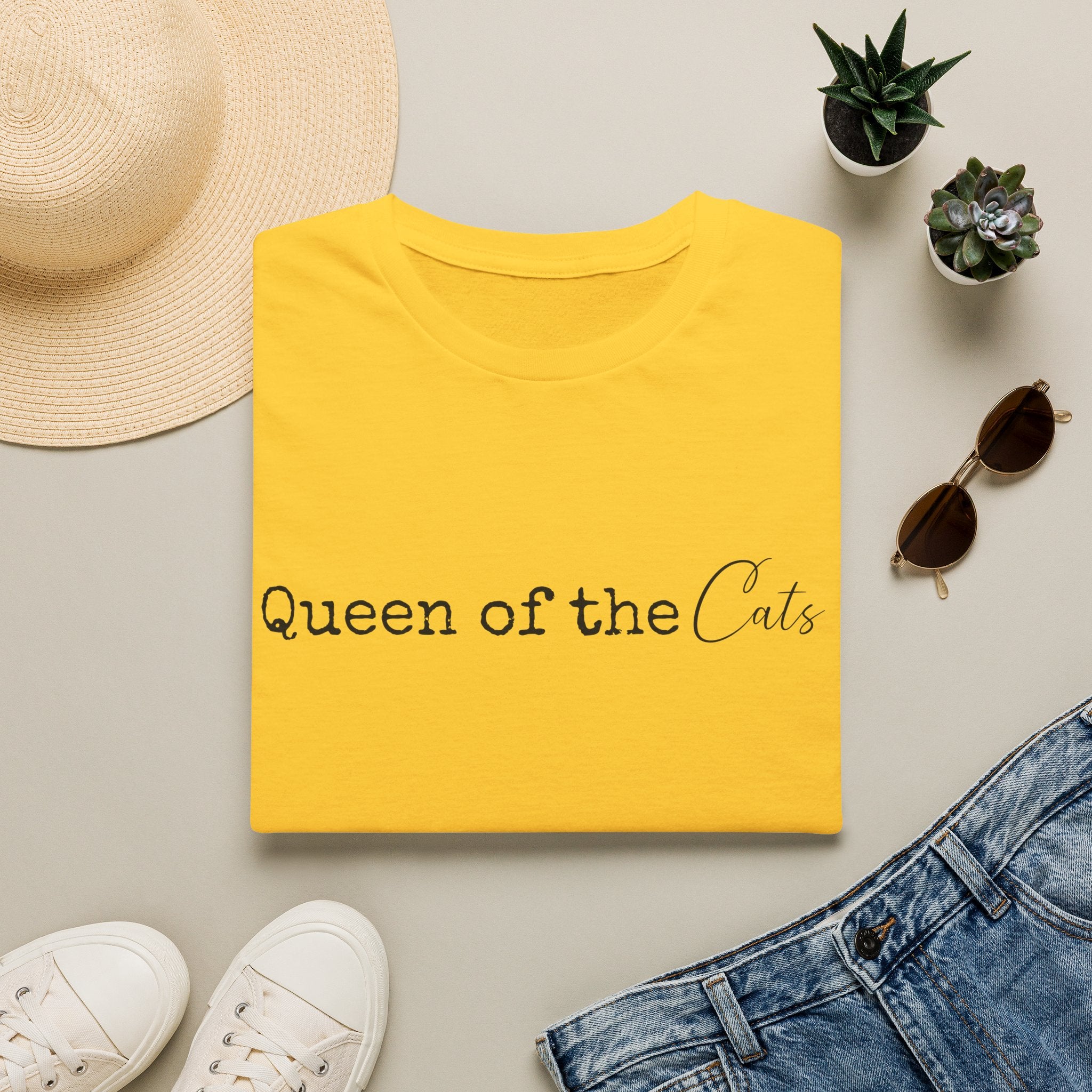 Queen of the Cats T-Shirt | Funny Cat Mom Gift | Cat Lover Shirt | Cat Lady Tee | Gift for Her | Unisex Soft Tee