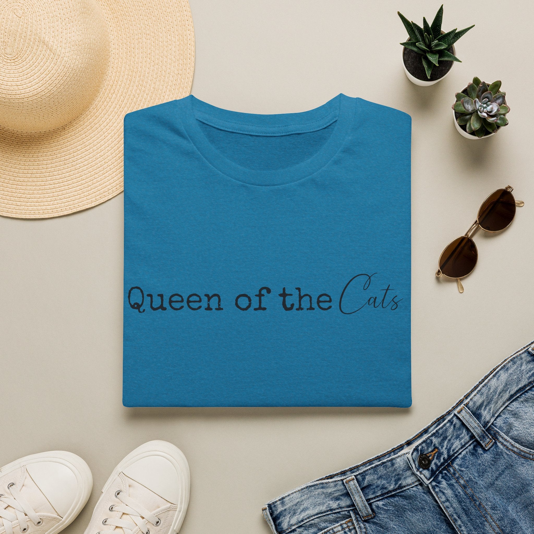 Queen of the Cats T-Shirt | Funny Cat Mom Gift | Cat Lover Shirt | Cat Lady Tee | Gift for Her | Unisex Soft Tee