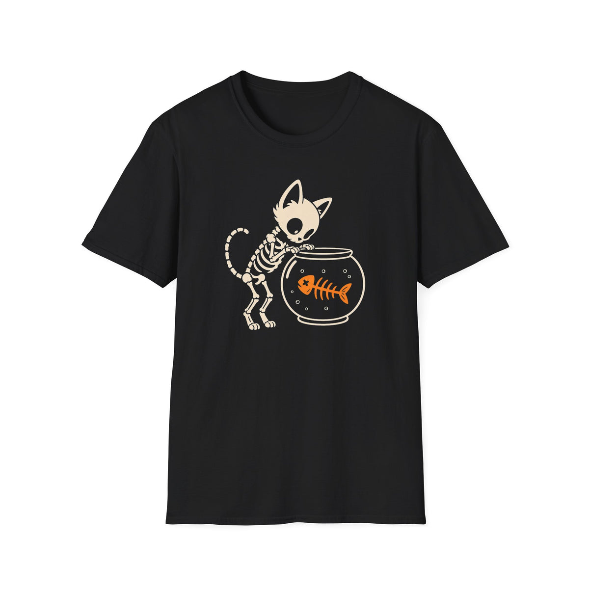 Skeleton Cat Tee | Funny Halloween Cat Shirt | Cat Whisker Co