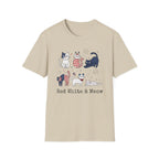 Patriotic Cats T-Shirt — "Red, White & Meow" 4th of July Graphic Tee