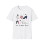 Patriotic Cats T-Shirt — "Red, White & Meow" 4th of July Graphic Tee