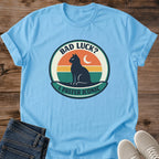 Vintage Cat Design Shirt Witchy Aesthetic Tee Retro Moon Silhouette Graphic Black Cat Fashion Statement Celestial Crescent Design Cat Lover Gift Perfect Present Halloween Style Essential Casual Wear Tee Alternative Fashion Vintage Sunset