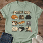 Cat Lover Gift Graphic Tee Cat Loaf Chart Design Cat Owner Apparel Pet Parent Clothing Novelty Cat Shirt Statement Tee Cat Position Guide Science Chart Design Casual Wear Daily Comfort Cat Enthusiast Present Birthday Gift Cat Owner Present