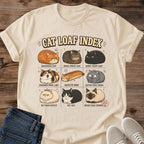 Cat Loaf Chart Graphic Tee Cat Position Index Design Cat Lover Apparel Pet Owner Gift Novelty Cat Shirt Statement Tee Cat Enthusiast Clothing Casual Wear Daily Comfort Science Chart Design Cat Owner Present Pet Parent Apparel Birthday Gift