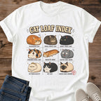 Cat Owner Present Graphic Tee Cat Loaf Position Chart Design Pet Lover Gift Cat Enthusiast Apparel Novelty Cat Shirt Statement Tee Casual Wear Cat Position Guide Science Design Daily Comfort Clothing Pet Parent Present Birthday Gift Cat