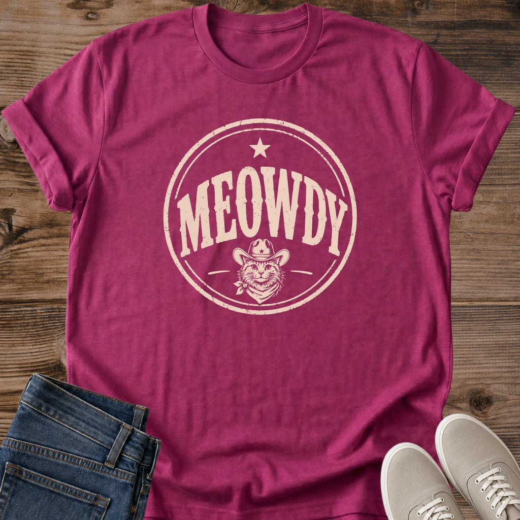 Cat Cowboy Shirt – Vintage Meowdy Graphic Soft Retro Western Tee