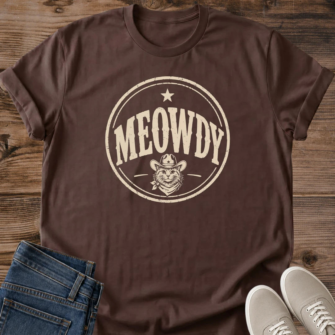 Cat Cowboy Shirt – Vintage Meowdy Graphic Soft Retro Western Tee