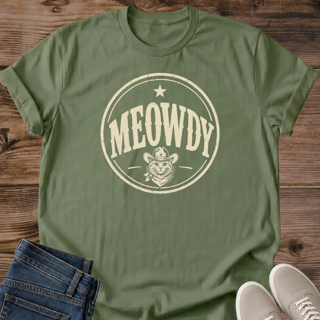 Cat Cowboy Shirt – Vintage Meowdy Graphic Soft Retro Western Tee