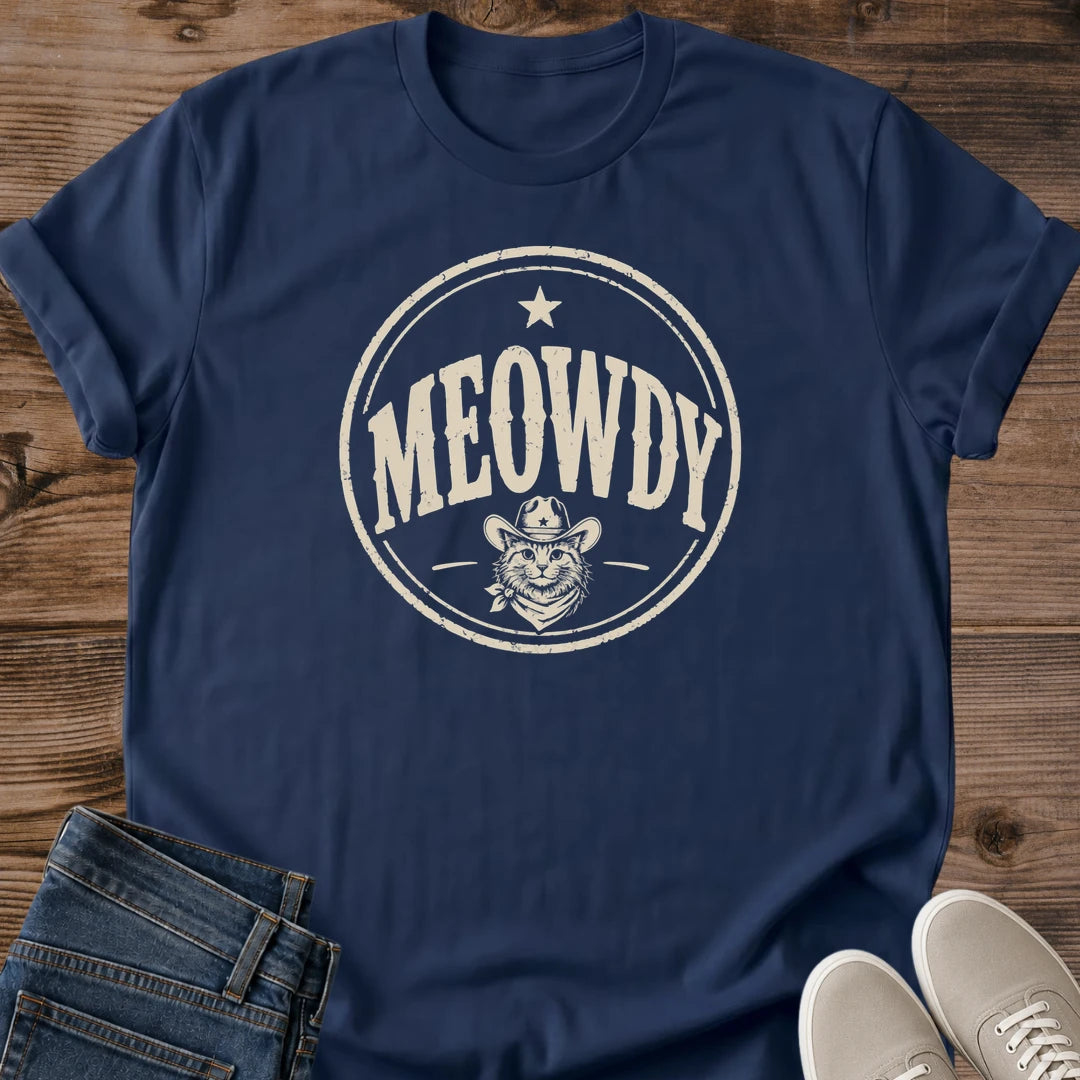 Cat Cowboy Shirt – Vintage Meowdy Graphic Soft Retro Western Tee