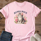 Funny Cat Shirt Graphic Tee Alpha Male Kitten Design Soft Cotton Tshirt Perfect Cat Lover Gift Vintage Style Illustration Lightweight Breathable Fabric Comfortable Casual Wear Everyday Essential Novelty Apparel Collection Humorous Statement
