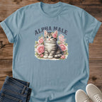 Graphic Tee Shirt Alpha Male Cat Design Vintage Kitten Illustration Soft Ring Spun Cotton Tshirt Lightweight Casual Wear Perfect Funny Gift Cat Lover Present Comfortable Everyday Essential Breathable Fabric Quality Novelty Apparel