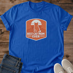 Soft Cotton Cat Tee Comfortable Daily Wear Shirt Vintage Retro Graphic Design Best Cat Parent Message Casual Outfit Essential Lightweight Fabric Construction Sunset Silhouette Print Orange Details Quality Material Perfect Gift For Cat
