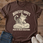 Tabby Cat Shirt Biscuit Shift Funny Cat Mom Tee Making Biscuits Graphic Vintage Screen Print Cat Design Cat Humor Shirt For Women And Men Cat Dad Shirt Holiday Gift For Cat Owner Soft Ringspun Cotton Unisex Tee Cat Whisker Co