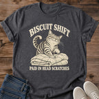 Cat Kneading Shirt Paid In Head Scratches Funny Cat Quote Tee Retro Tabby Cat Illustration Cream Ink Graphic Cat Owner Shirt Work From Home Cat Tee Cozy Cottagecore Cat Shirt Gift For Cat Lovers Unisex Cotton Tee Cat Whisker Co