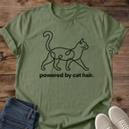Anatomical Cat Design Shirt Vintage Scientific Style Soft Cotton Tee Comfortable Breathable Fabric Perfect Casual Wear Cat Lover Gift Essential Detailed Illustration Above Heart Lightweight Construction Pencil Line Texture Everyday Outfit