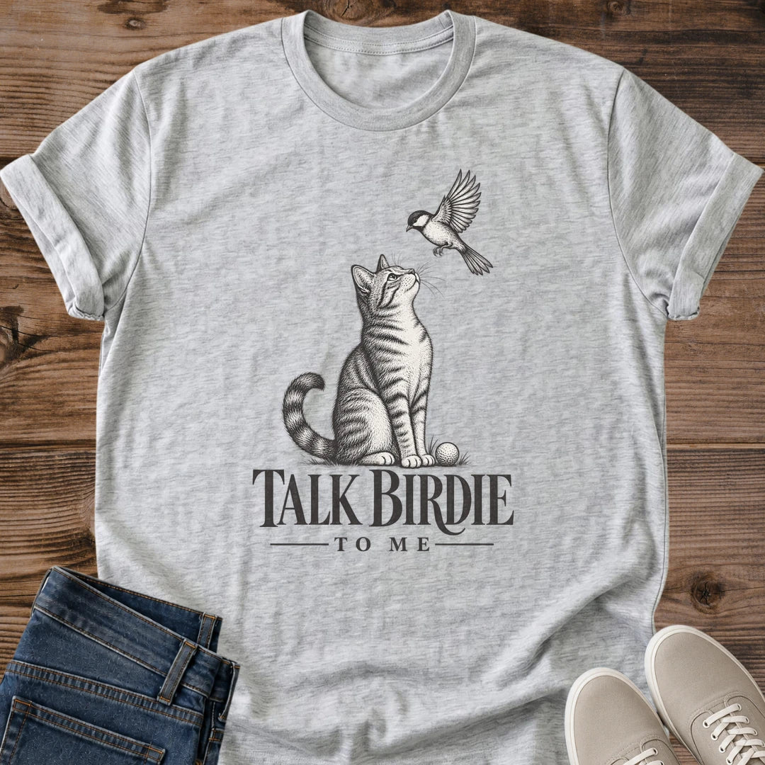 Cat Lover Gift Vintage Illustrated Tabby Tshirt Soft Cotton Graphic Tee Bird Design Detail Animal Art Print Shirt Lightweight Breathable Fabric Comfortable Everyday Wear Casual Style Essential Artistic Fashion Statement Conversation Starter