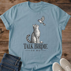 Cat Golf Graphic Tshirt – Soft Vintage Illustrated Tabby Bird Design