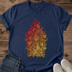 Cat Lover Gift Cat Campfire Shirt Hidden Cat Illusion Tee Mystical Flame Graphic Camping Gift For Cat Owner Birthday Gift For Cat Mom Christmas Gift For Cat Dad Outdoor Lover Gift Cat Person Tee Gildan Softstyle Cotton Tee Cat Whisker Co