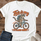 Vintage Cat Lover Tee This Is My Cycling Shirt Bike Design Cotton Cat Dad Gift Shirt Retro Aesthetic Softstyle Ring Spun Fabric Relaxed Retail Fit Casual Weekend Layering Statement Piece Everyday Wear For Home