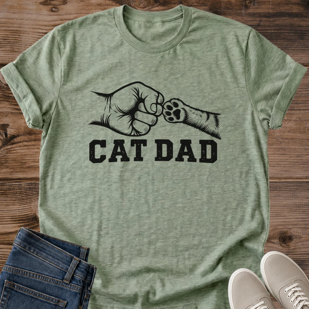 Proud Cat Dad Shirt Cat Dad Paw Bump Tee Hand Sketched Fist And Toe Bean Paw Graphic Cat Owner Shirt Gift For Cat Lovers Cat Guy Tee Cat Dad Life Shirt Mens Cat Shirt Best Buddies Tee Unisex Ringspun Cotton Shirt Cat Whisker Co