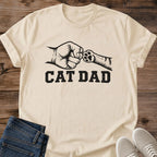 Cat Dad Fist Bump Shirt Paw Bump Tee Hand Drawn Fist Meeting Cat Paw Sketch Distressed Block Text Design Cat Daddy Shirt Cat Owner Gift For Men Husband Cat Gift Tee Cat And Dad Team Tee Soft Cotton Unisex Shirt Cat Whisker Co