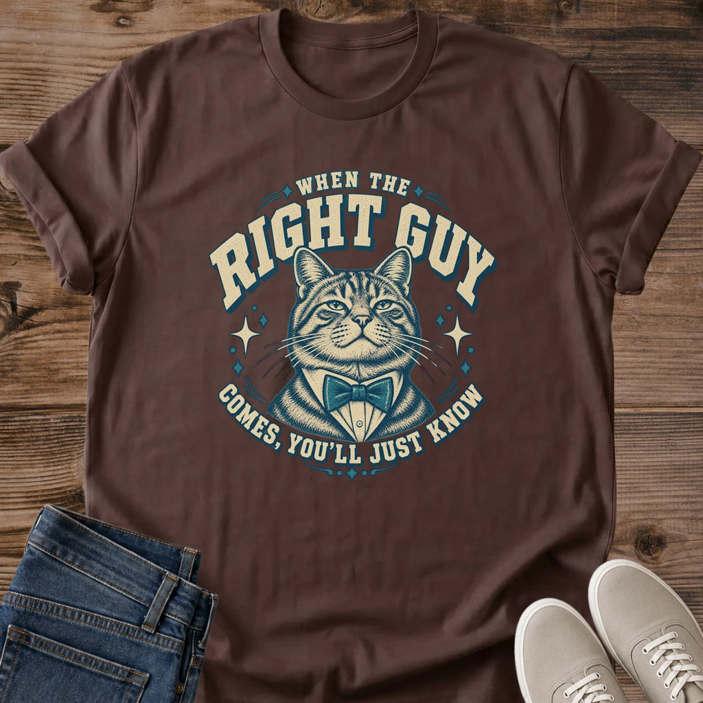 Retro Cat Graphic Tee Vintage Design Statement Shirt Funny Cat Apparel Casual Cotton Wear Comfortable Everyday Essential Bold Collegiate Lettering Humorous Fashion Piece Lightweight Fabric Choice Cat Lover Gift Idea Relaxed Fit Style