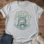 Vintage Cat Graphic Tee Retro Fashion Statement Funny Cat Design Shirt Ring Spun Cotton Casual Wear Comfortable Fit Collegiate Lettering Style Humorous Apparel Choice Lightweight Everyday Shirt Cat Lover Essential Relaxed Casual Style