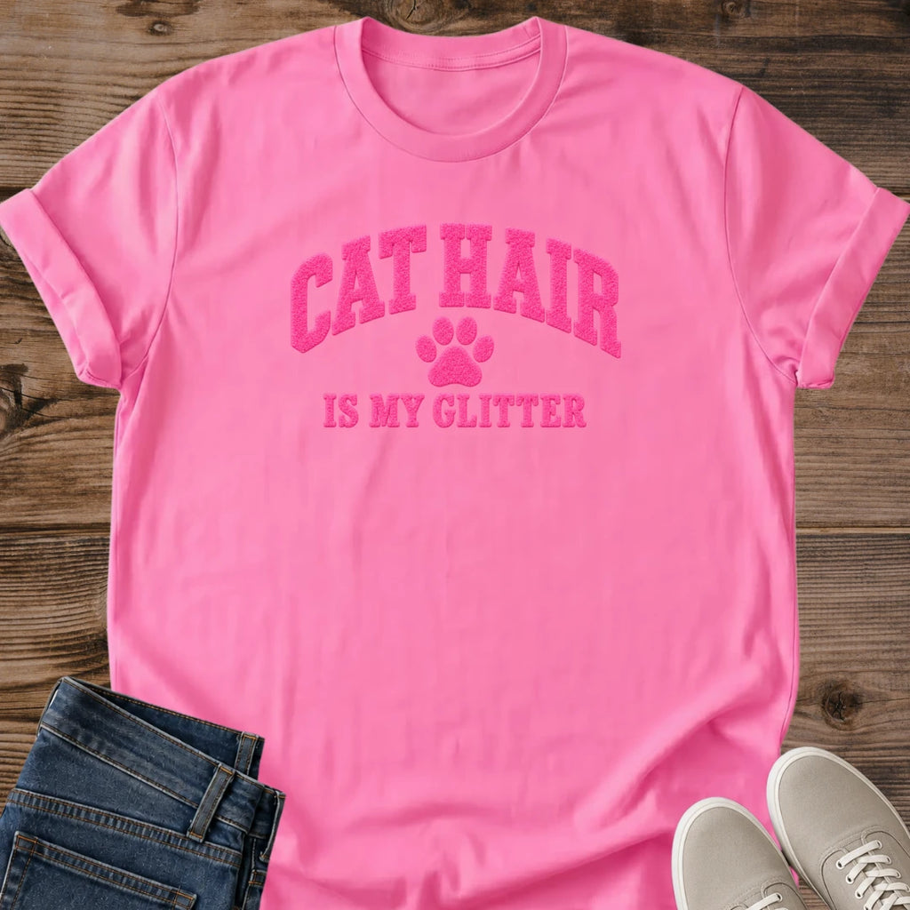 Funny Cat Shirt – Cat Hair Is My Glitter Tee for Cat Moms