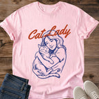Cat Lover Gift Feline Devotion Shirt Vintage Cat Lady Tee Hand Drawn Cat Hug Graphic Christmas Gift For Cat Mom Gift For Wife Or Daughter Who Loves Cats Cat Person Tee Cozy Cat Cuddle Shirt Gildan Softstyle Cotton Tee Cat Whisker Co