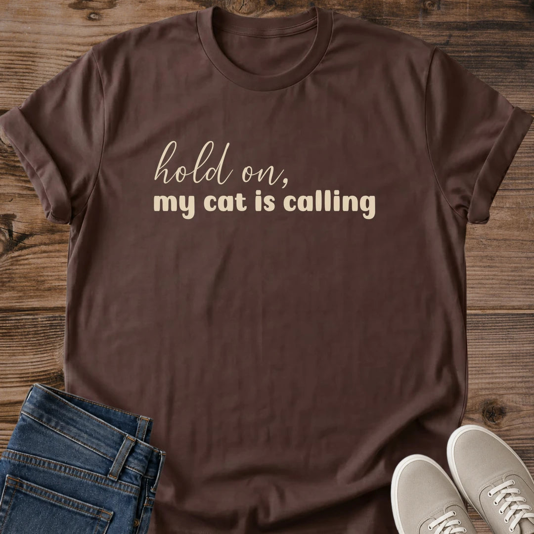 Soft Cotton Cat Shirt Funny Pet Owner Tee Casual Graphic Apparel For Cat Lovers Comfortable Everyday Wear Humorous Cat Themed Design Gift Idea For Pet Person Relaxed Fit Fashion Cat Lover Clothing Novelty Tee Style Loungewear Apparel