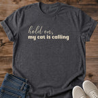 Graphic Cat Tee Humorous Pet Lover Shirt Funny Cat Owner Apparel Casual Cotton Clothing Comfortable Everyday Fashion Cat Themed Design Gift For Pet Person Soft Fabric Relaxed Fit Style Cream Lettering Detail Cat Lover Present Idea