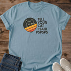 Funny Cat Shirt – Pspsps Humor Retro Graphic Tee for Cat Lovers