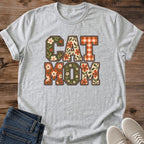Cat Mom Shirt Floral Patchwork Letters Tee Cute Cat Lover Gift Idea Softstyle Ring Spun Cotton Relaxed Fit Everyday Casual Wear Colorful Print Cat Owner Apparel Statement Piece Lightweight Layering For Home