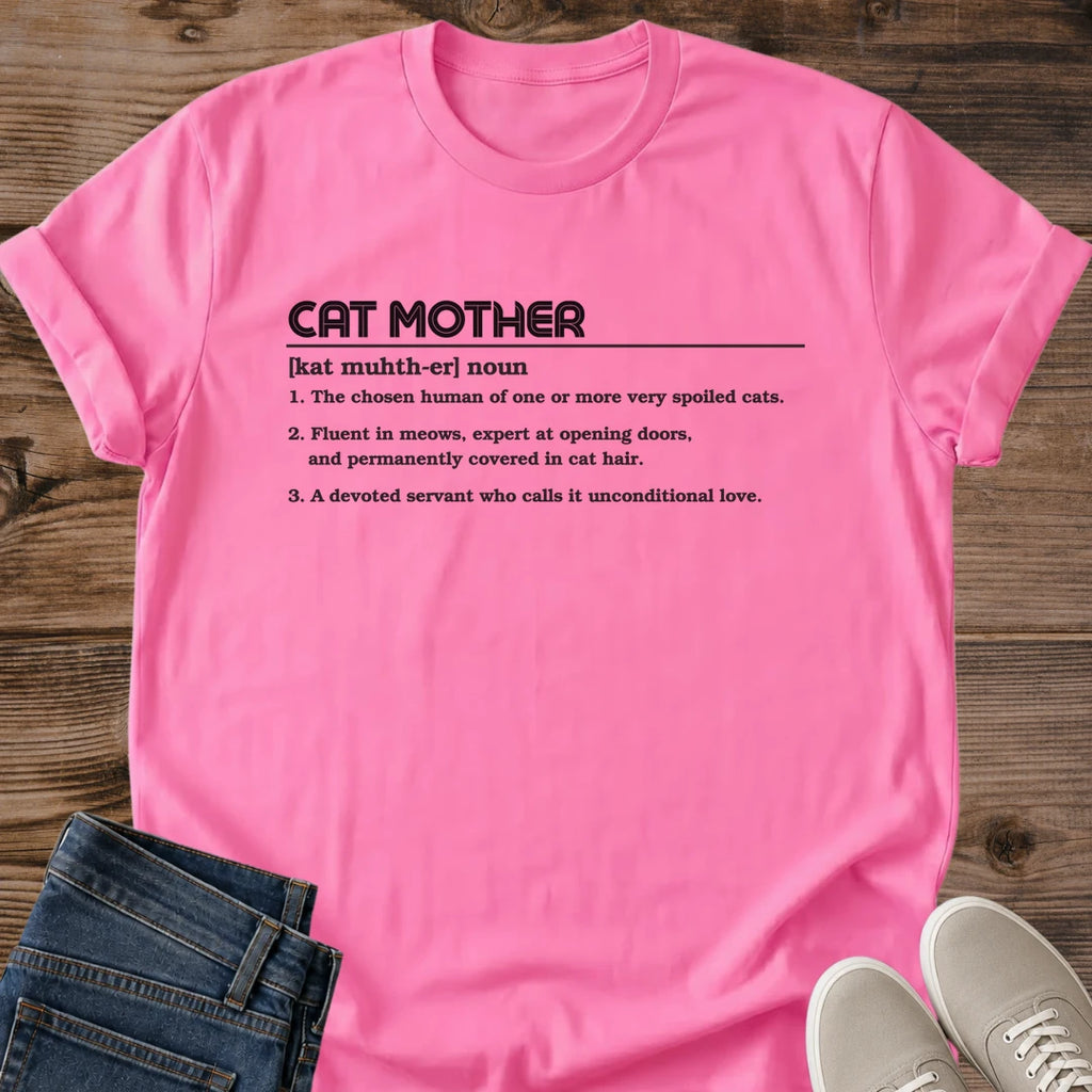 Cat Mom Gift Cat Mother Definition Shirt Funny Cat Dictionary Tee Minimal Text Graphic Mothers Day Gift For Cat Mom Birthday Gift For Cat Owner Christmas Gift For Her Cat Person Tee Gildan Softstyle Cotton Tee Cat Whisker Co