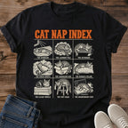 Soft Cotton Crew Tee Cat Lover Gift Perfect Present Vintage Cat Design Retro Graphic Print Comfortable Everyday Shirt Casual Lounging Essential Pet Owner Apparel Animal Theme Fashion Lightweight Fabric Worn In Feel Relaxed Home Wear Coffee