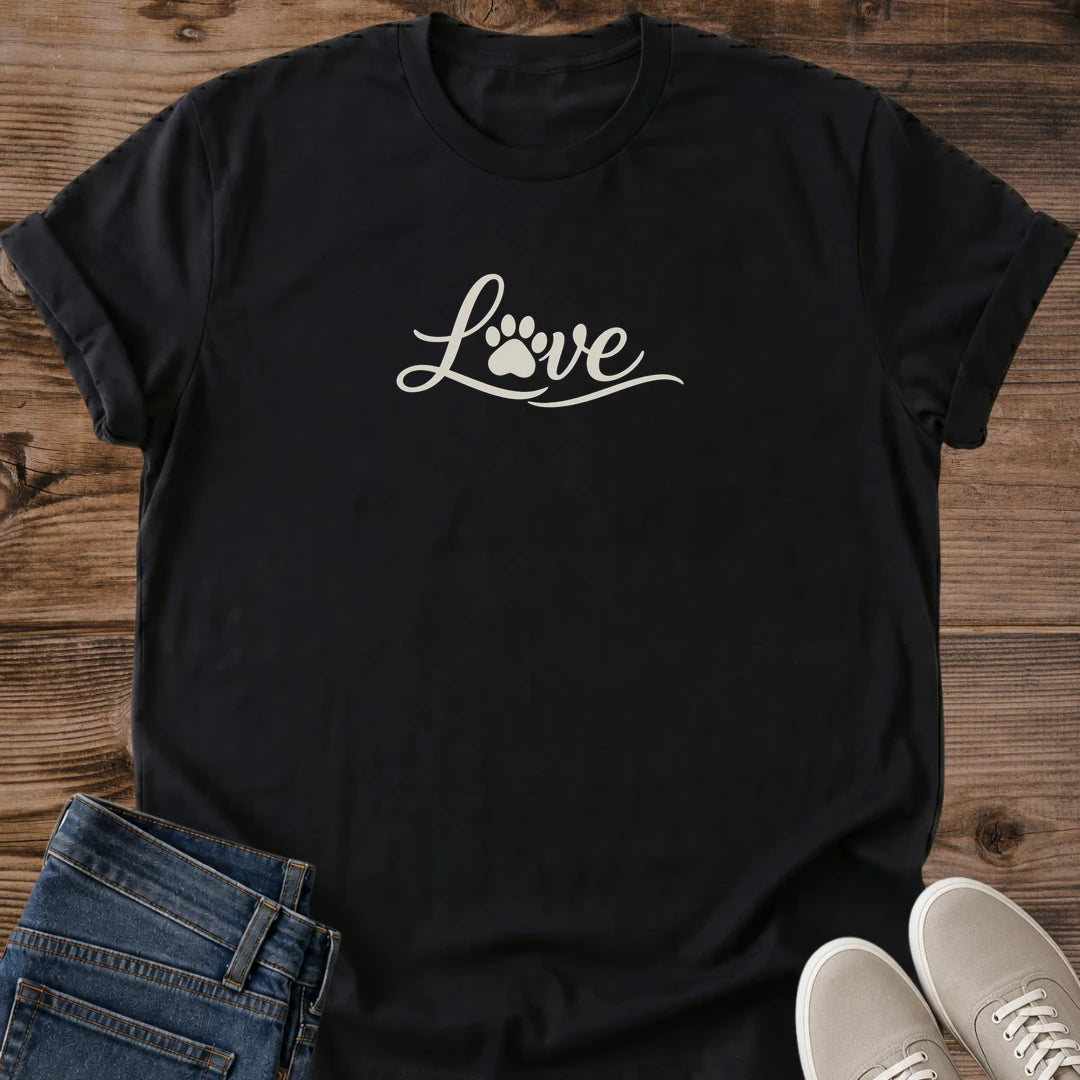 Minimalist Cat Design Paw Print Graphic Tee Simple Logo Script Subtle Style Pet Owner Shirt Soft Cotton Comfortable Fabric Casual Everyday Wear Lightweight Breathable Crew Neck Animal Lover Apparel Clean Design Durable Print Quality Gift