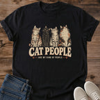 Funny Cat Lover Shirt Cat People Are My Kind Of People Graphic Tee Gift Idea Ring Spun Cotton Soft Breathable Fabric Relaxed Unisex Fit Vintage Print Design Cat Person Apparel Casual Everyday Wear Statement Piece Great Gift