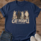 Cat People Are My Kind Of People Shirt Retro Cat Tee Funny Cat Lover Gift Idea Softstyle Ring Spun Cotton Relaxed Fit Everyday Casual Wear Vintage Print Cat Owner Apparel Statement Piece Lightweight Layering
