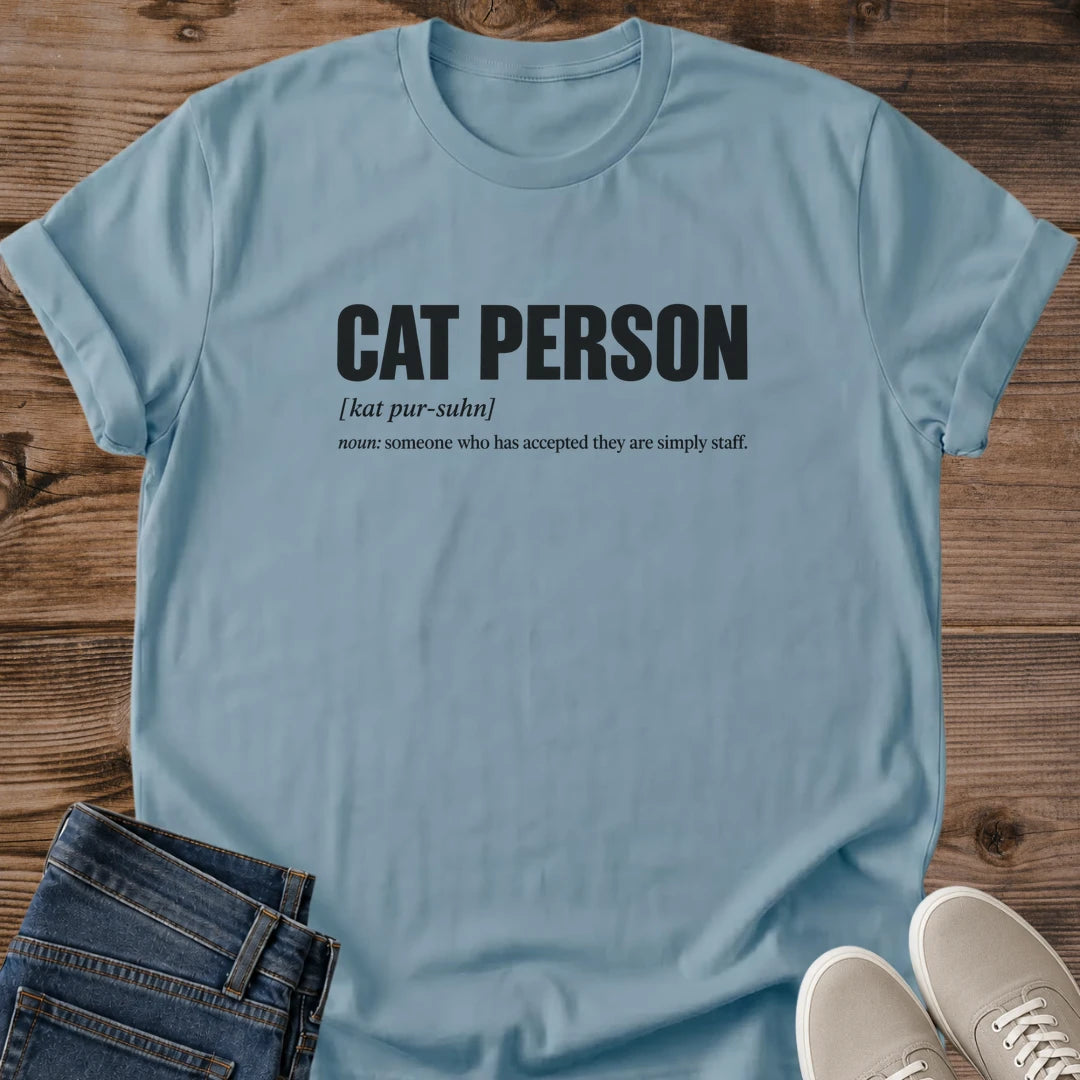Cat Person Shirt – Funny Minimalist Definition Tee