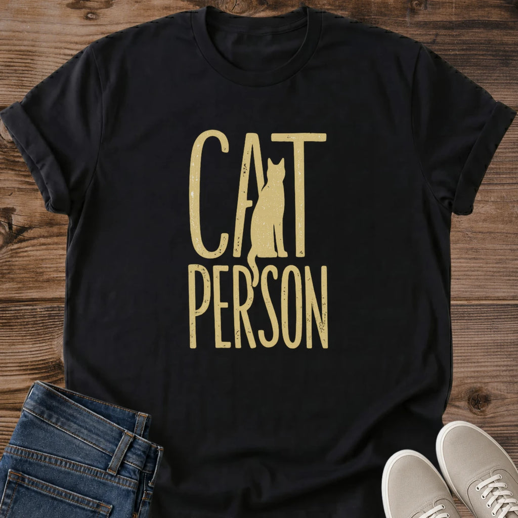 Comfortable Cat Owner Shirt Everyday Cat Lover Tee Soft Ringspun Cotton Fabric Vintage Graphic Design Casual Wear Apparel Relaxed Fit Cat Tshirt Lightweight Material Feline Enthusiast Gift Retro Cat Print Bold Design Lived In Feel Cat