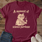 Science Student Shirt Cat Design Graphic Tee Chemistry Theme Apparel Casual Wear For Science Enthusiast Lab Cat Illustration Novelty Gift Shirt Statement Design With Vintage Print Style Perfect Present For Science Lover Teacher Gift Idea