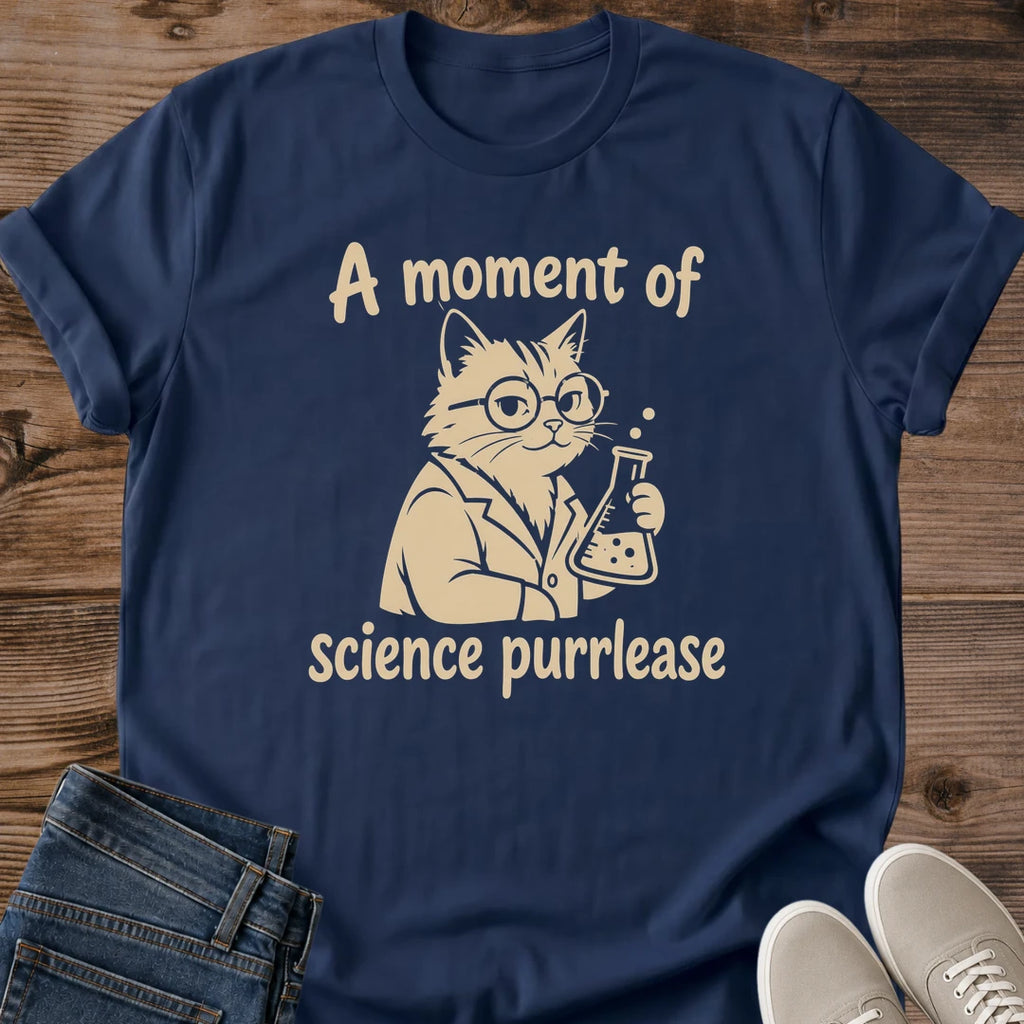 Cat Lover Gift Science Theme Shirt Nerdy Cat Design Graphic Tee Chemistry Pun Apparel Lab Cat Wearing Glasses Holding Flask Novelty Gift For Science Teacher Statement Shirt Design Casual Wear For Cat Enthusiast Science Student Present