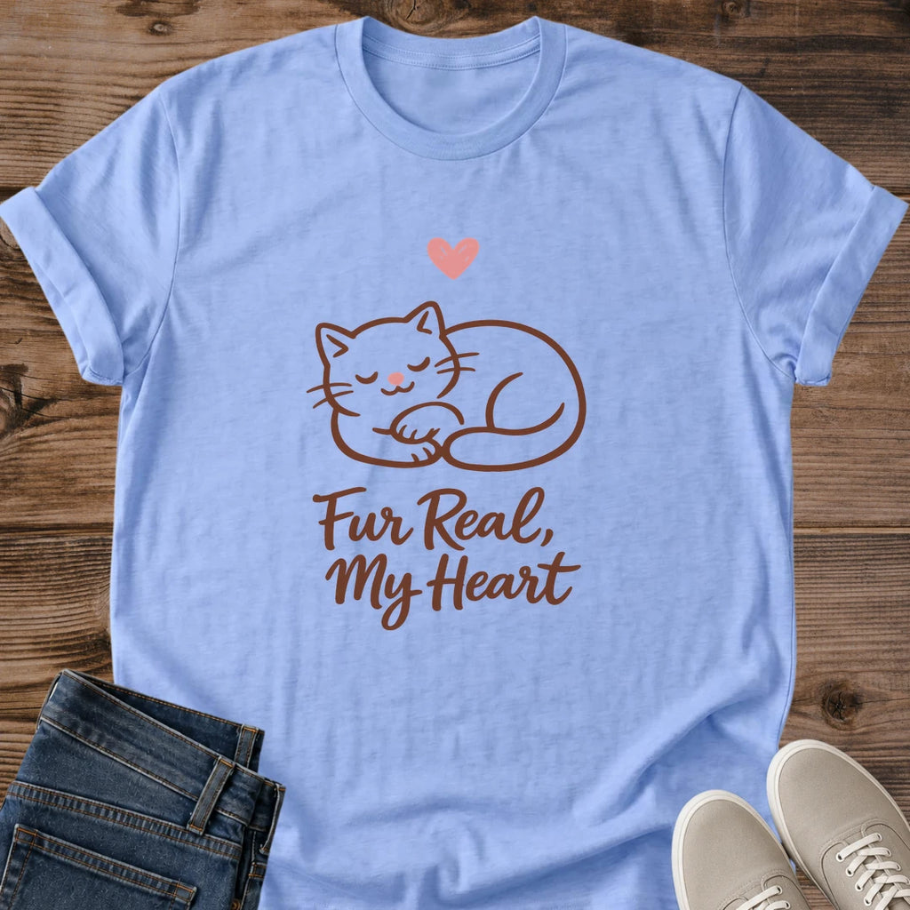 Sleeping Cat Shirt Heart Design Tee Cute Cat Graphic Apparel Soft Comfortable Fabric Animal Lover Clothing Gift For Pet Owner Casual Everyday Wear Cozy Home Style Relaxed Fit Shirt Whimsical Cat Design Lightweight Cotton Tee Perfect Present