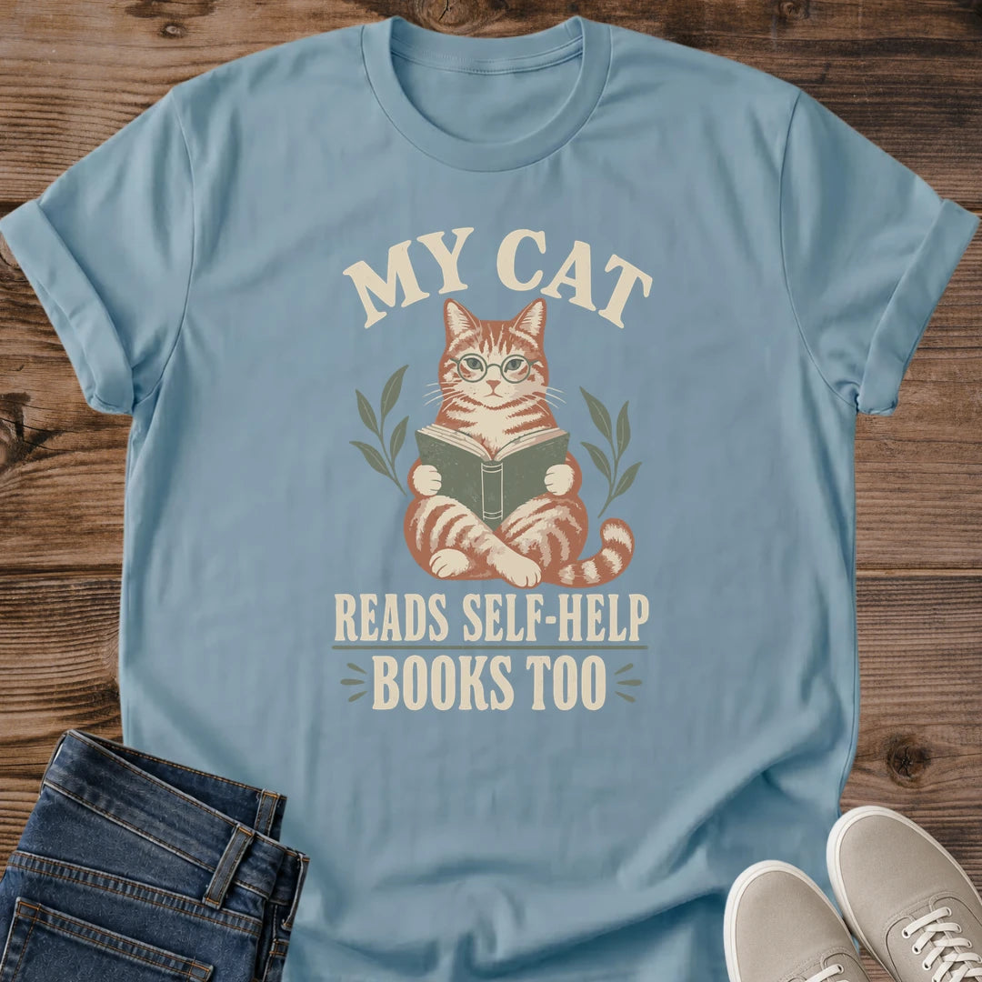 Cat Book Lover Shirt – Funny Reading Tee with Cozy Vintage Design