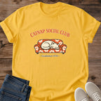 Vintage Cat Lover Shirt Retro Sleeping Cat Design Soft Cotton Tee Comfortable Casual Wear Lightweight Breathable Fabric Established 1978 Graphic Print Funny Cat Mom Apparel Perfect Gift For Cat Owner Cozy Loungewear Essential Ribbed Crew