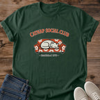 Sleeping Cat Design Shirt Vintage Retro Graphic Tee Soft Cotton Comfortable Wear Perfect Cat Lover Gift Lightweight Breathable Fabric Cozy Loungewear Essential Funny Cat Mom Apparel Casual Everyday Shirt Cat Owner Present Ring Spun Cotton