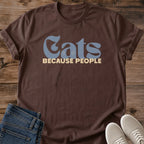 Graphic Tee Cat Design Casual Wear Shirt Soft Cotton Fabric Comfortable Everyday Style Retro Typography Cat Lover Gift Sarcastic Statement Apparel Vintage Design Cat Person Present Novelty Gag Gift Lightweight Breathable Material Cat