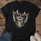 Edgy Cat Graphic Tee Cool Cat Vibes Rock And Roll Sunglasses Print Grunge Aesthetic Cat Owner Shirt Gift For Cat Lovers Softstyle Cotton Comfortable Relaxed Fit Statement Piece Everyday Casual Wear Apparel Gift Idea