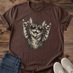 Cool Cat Vibes Shirt Rock And Roll Cat Sunglasses Tee Punk Cat Lover Gift Idea Softstyle Ring Spun Cotton Relaxed Fit Everyday Casual Wear Grunge Print Cat Owner Apparel Statement Piece Lightweight Layering For Home